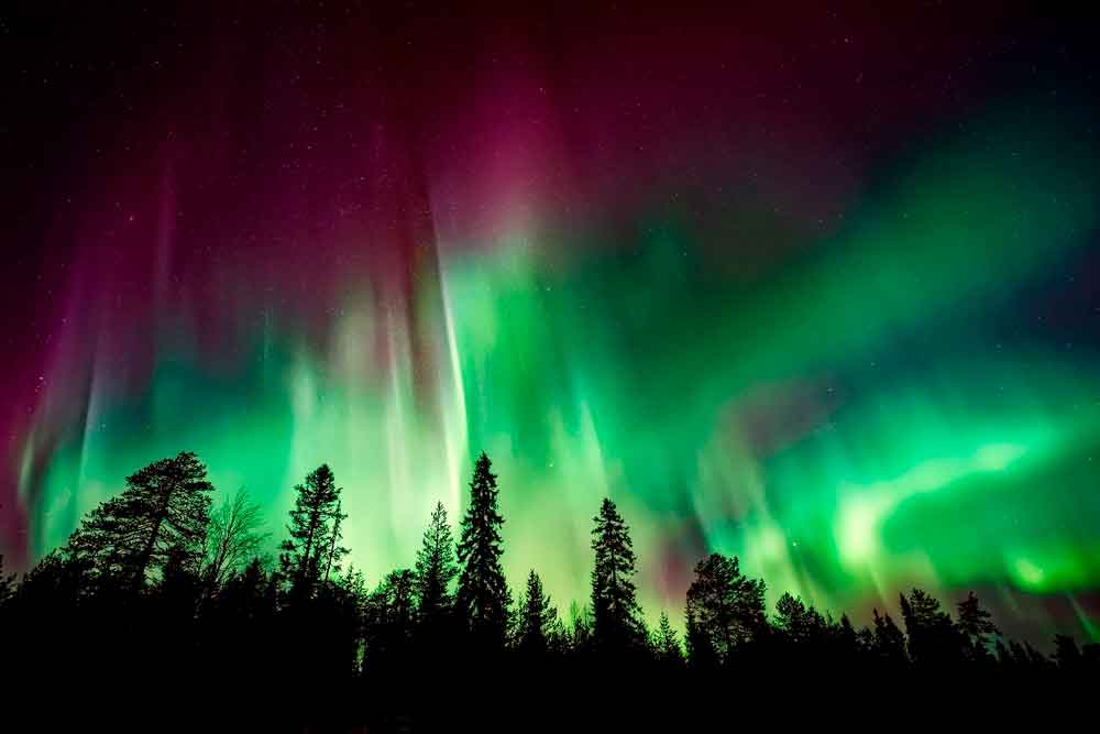 Auroras boreais podem ser vistas nas noites geladas do Norte da Europa