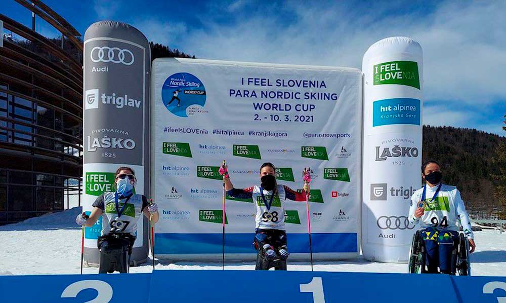 Aline Rocha é bronze na Copa do Mundo de esqui paralímpico