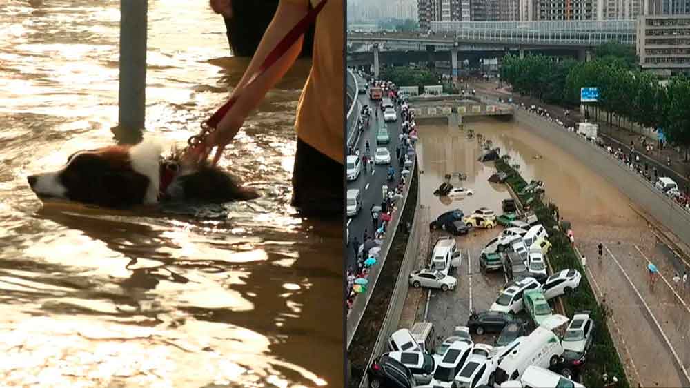 Número de mortos por inundações na China triplica e chega a 300