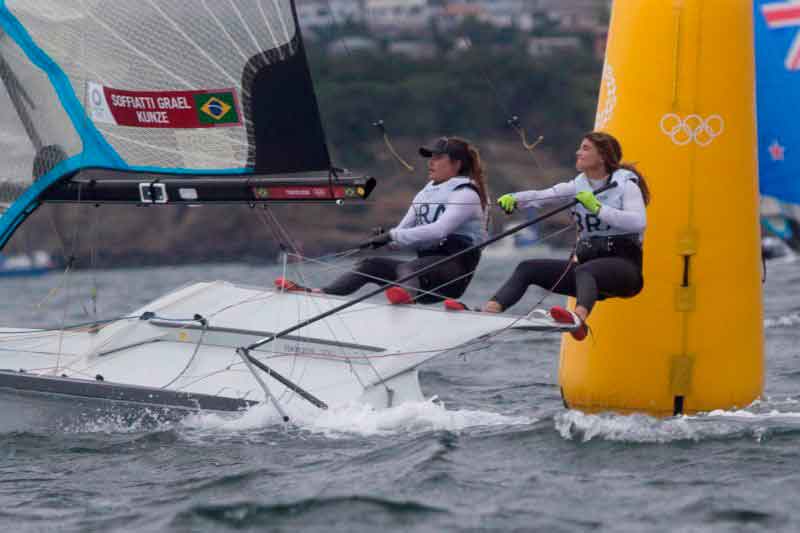 Martine e Kahena se tornam bicampeãs olímpicas na vela