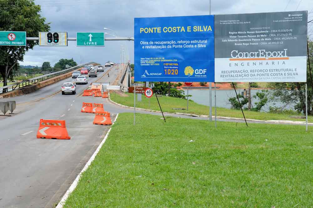 Novacap libera passagem de veículos na 3ª faixa da Ponte Costa e Silva