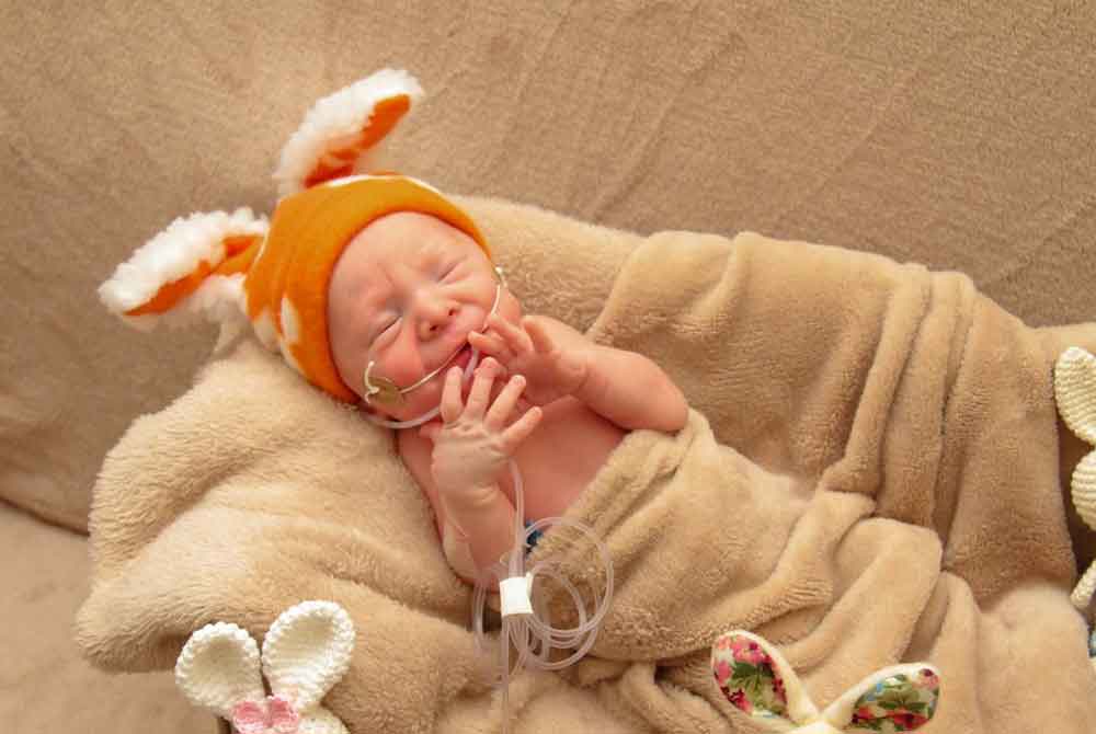 Bebês internados ganham ensaio fotográfico de Páscoa