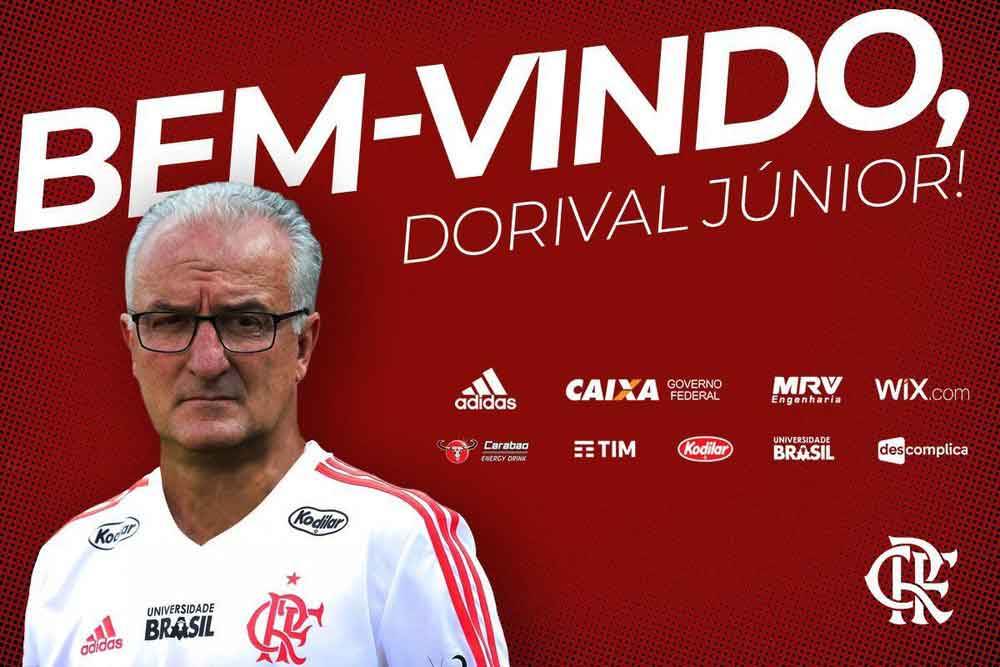 Flamengo faz contrato de risco com Dorival Júnior. E tem novo treinador. Paulo Sousa demitido