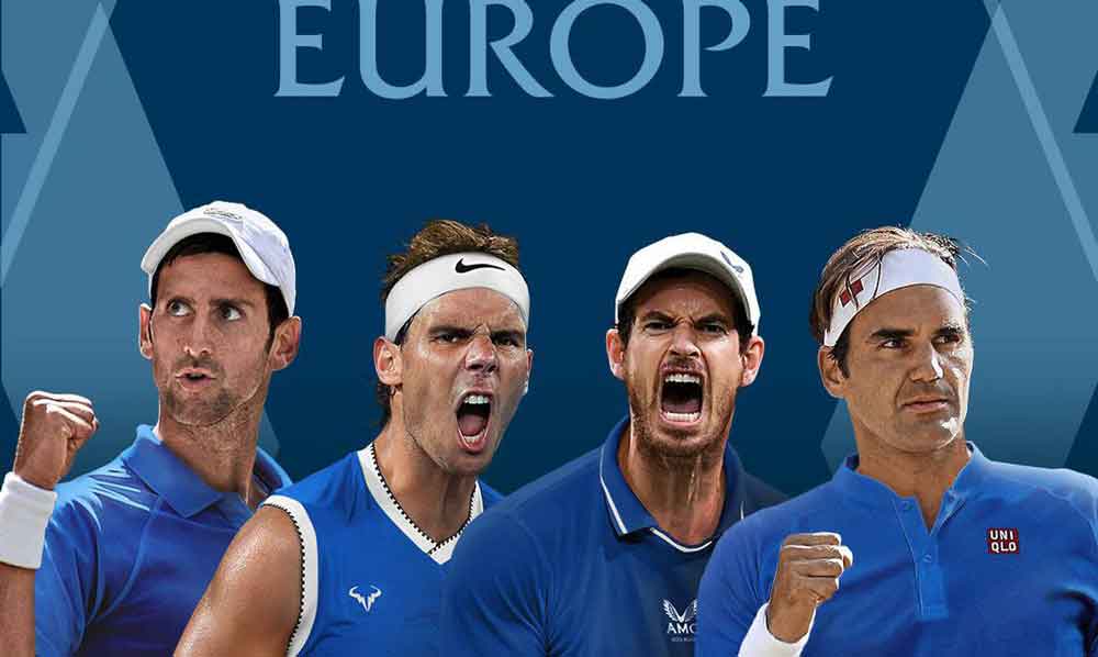 Laver Cup: Djoko se junta a Nadal, Federer e Murray no time Europa