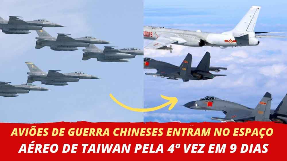 Aviões de guerra chineses entram na zona de defesa de Taiwan, e Taipei responde
