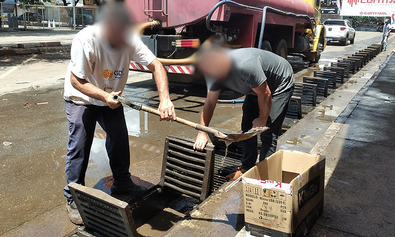 GDF presente limpa cerca de 150 grelhas na feira dos importados