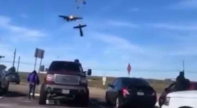 Aviões colidem durante voo em evento nos Estados Unidos; assista ao vídeo