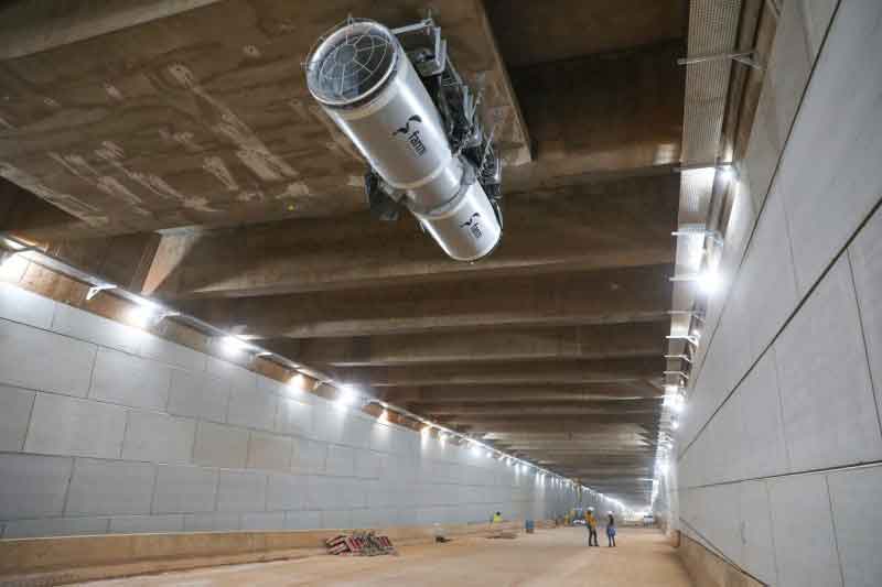 Ventiladores do Túnel de Taguatinga começam a ser instalados