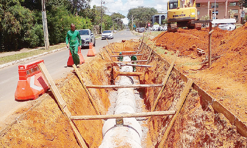 Após alteração de projeto, serão retomadas as obras de drenagem