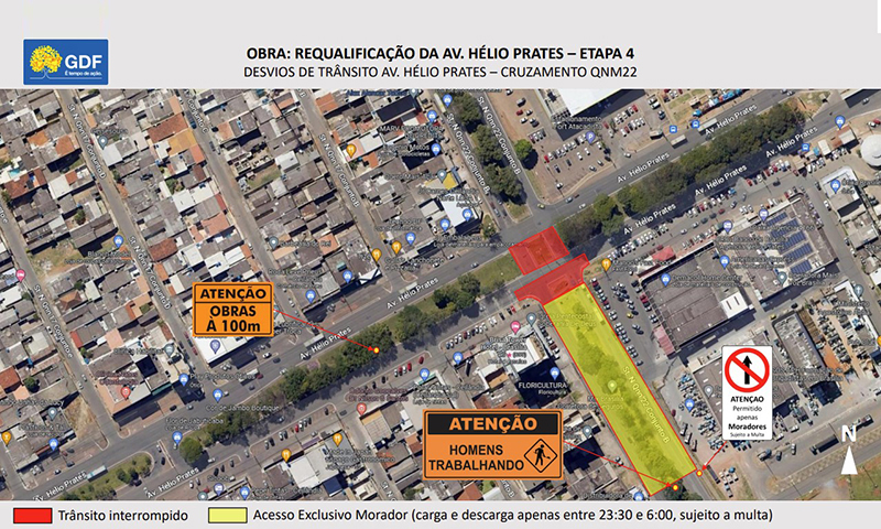Avenida Hélio Prates terá nova interdição e alterar o fluxo de veículos pelos próximos 15 dias