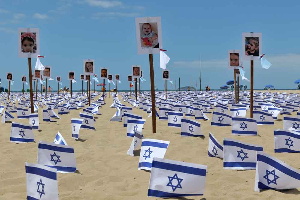 Um mês após ataque do Hamas, ato no Rio homenageia vítimas de Israel