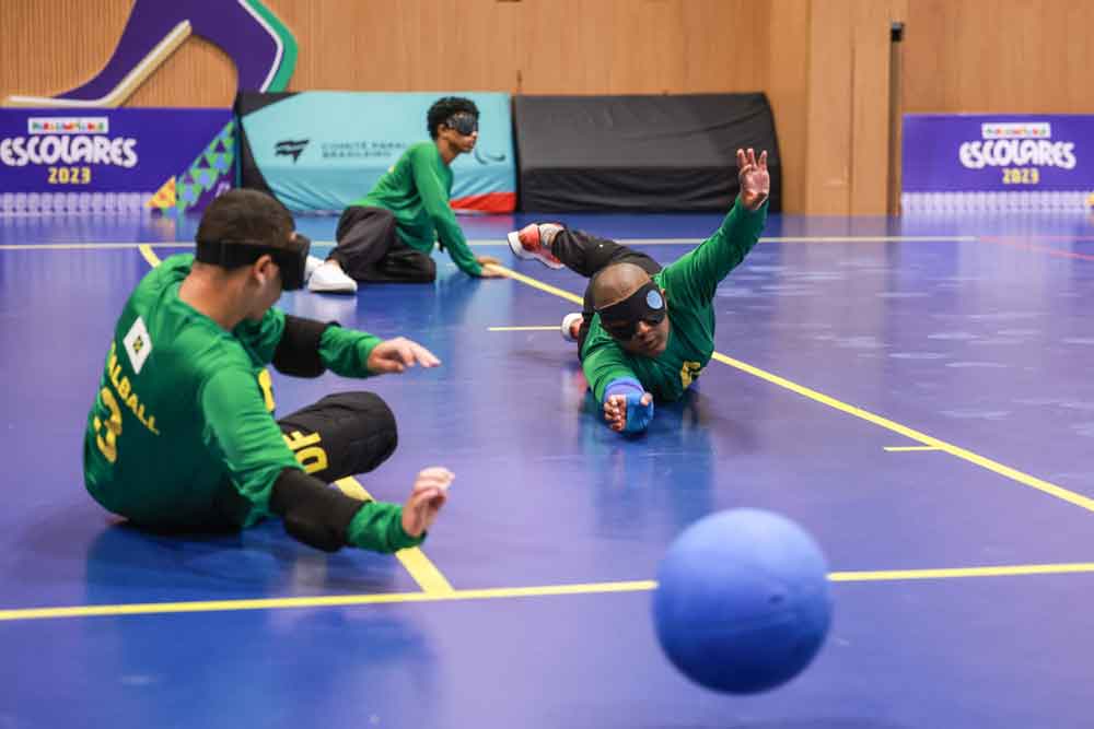 Estudantes do DF se destacam no goalball nas Paralimpíadas Escolares