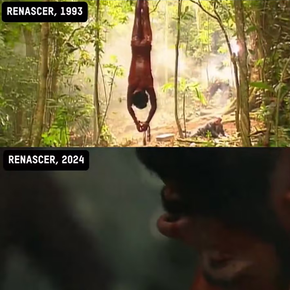 ‘Renascer’: compare a cena em que José Inocêncio tem o corpo despelado na versão original e no remake