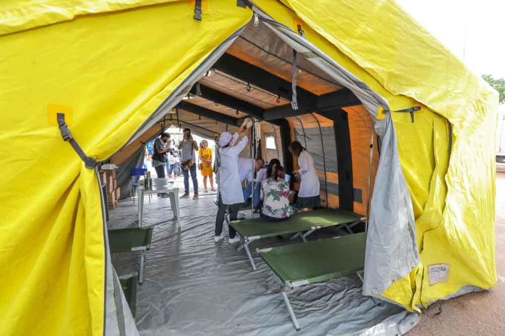 Governador Ibaneis Rocha autorizou a instalação de 11 novas tendas de hidratação