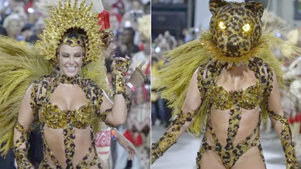 Fantasia de Paolla Oliveira é eleita a melhor entre as das rainhas de bateria do Grupo Especial do carnaval do Rio