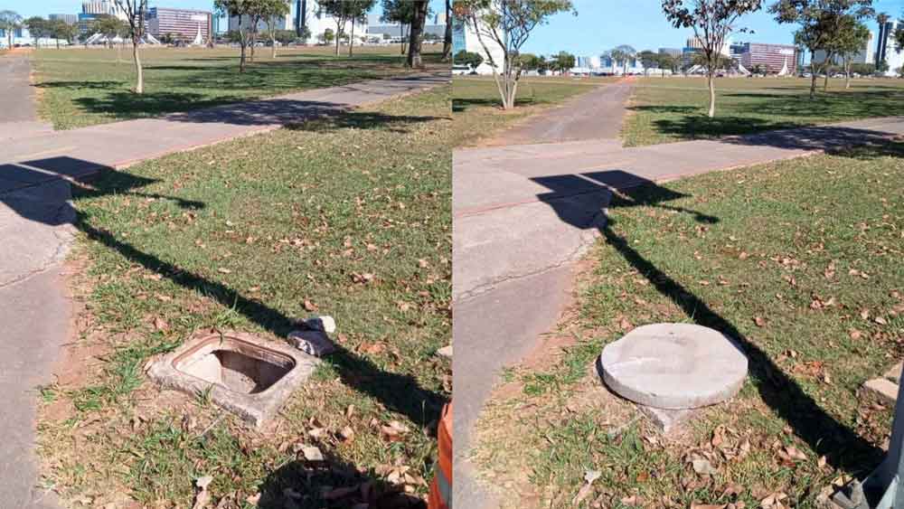 Novas bocas de lobo de concreto inibem furtos e aumenta segurança viária