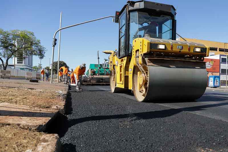 Pistão Sul: pavimentação finalizada, e equipes preparam sinalização das vias