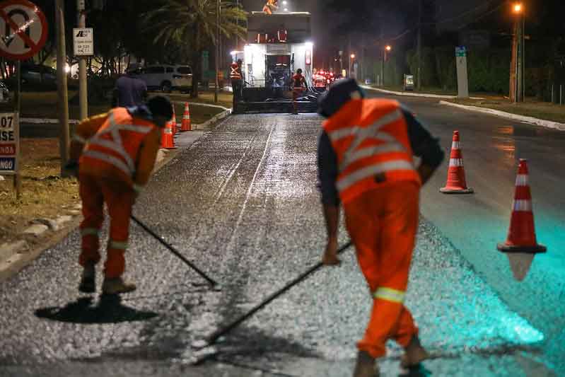 Microrrevestimento para prolongar vida útil do asfalto na Estrada Parque Dom Bosco