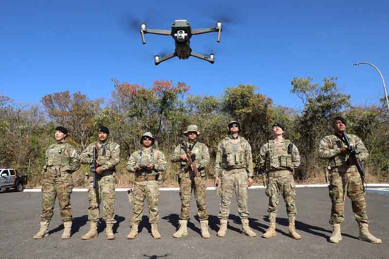 Drone reforça policiamento do Batalhão Rural do Distrito Federal