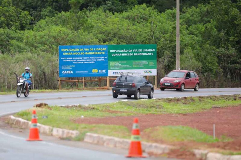 Desvio em trecho da duplicação Guará-Núcleo Bandeirante começa na sexta-feira