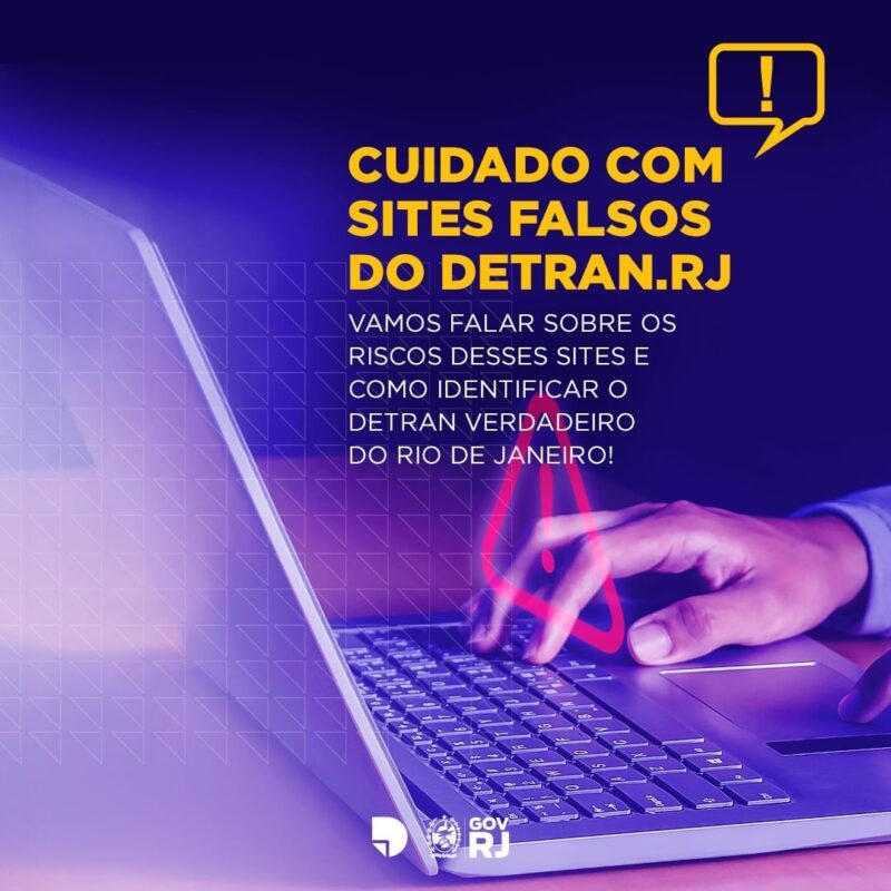 Detran.RJ alerta para golpe a motoristas aplicado partir de site falso. Veja como se proteger