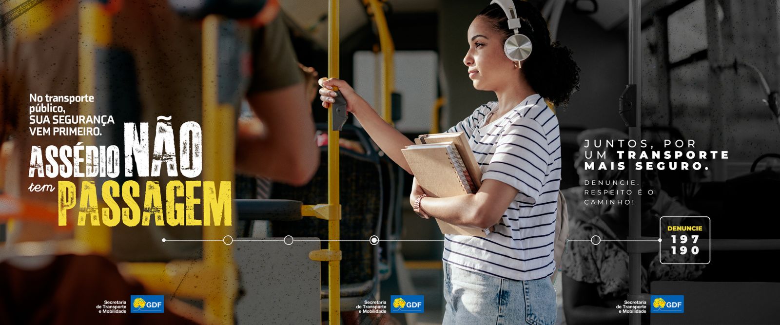 Campanha combate importunação sexual no transporte coletivo do DF