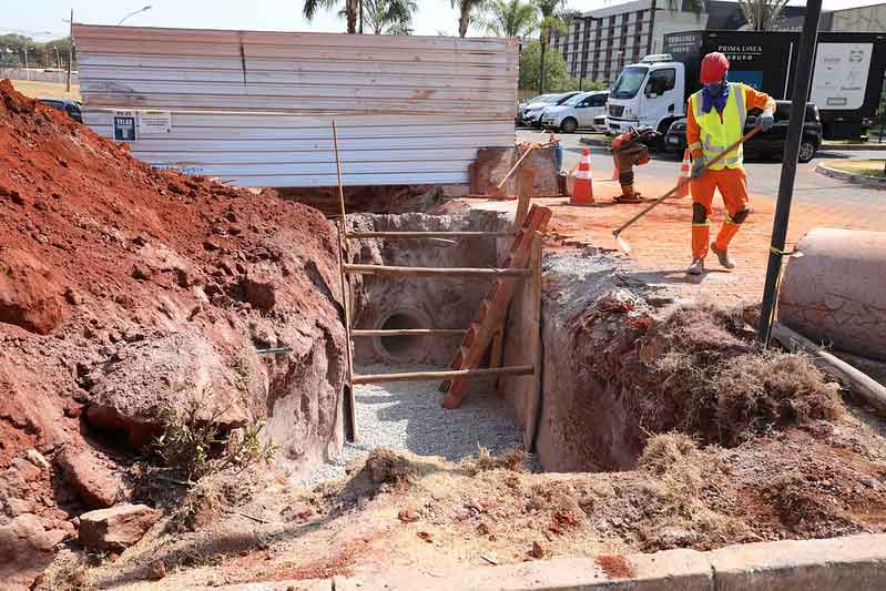 Águas pluviais vão descer para galerias em 306 novas bocas de lobo do projeto Drenar DF