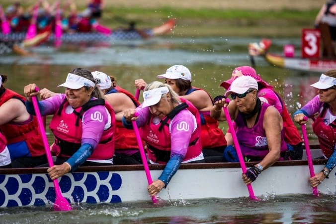 Festival de canoagem para mulheres sobreviventes do câncer de mama chega a Brasília