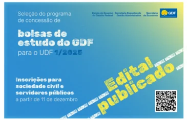 GDF lança processo seletivo para bolsas de estudo de graduação