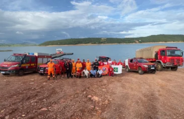 Bombeiros do DF ajudam a resgatar corpo de vítima submerso em Minas Gerais