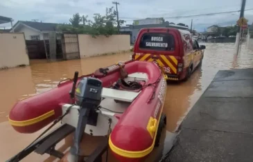 Chuvas deixam 781 desabrigados em Santa Catarina