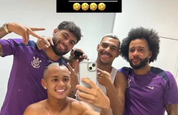 Zagueiro do sub-17 do Corinthians tem cabelo raspado por Matheuzinho, Depay e Yuri Alberto em trote; veja vídeo