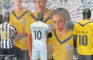 Santos inicia venda de camisas personalizadas com o nome e número de Neymar; valores começam em R$ 439