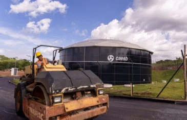 Equipes trabalham nas últimas etapas das obras do Sistema de Abastecimento de Água Norte