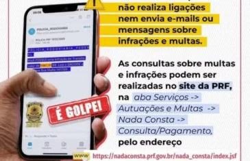 PRF emite alerta de golpe envolvendo boleto falso para pagamento de multa