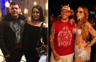 Casal fitness, Ferrugem e Thaís Vasconcellos mudaram rotina com treino pesado e perderam 75 kg juntos: ‘Desenferrujando’