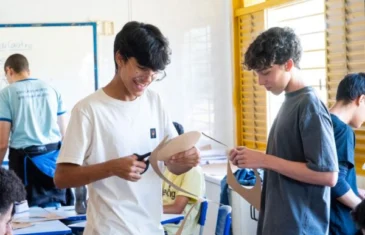 Oficina de arte tridimensional estimula criatividade de estudantes no Lago Norte