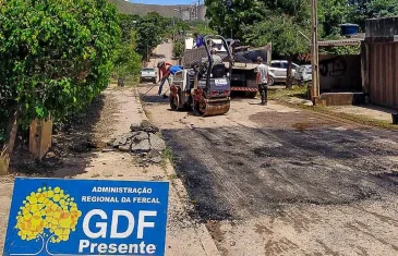 Região da Fercal recebe trabalhos de manutenção nas ruas e espaços públicos