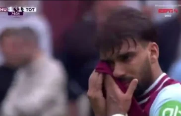 Lucas Paquetá chora após receber cartão amarelo em partida da Premier League
