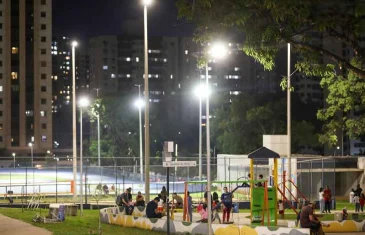 Parque Sul de Águas Claras ganha iluminação pública em LED