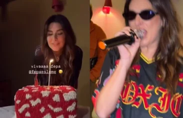 Fernanda Paes Leme celebra 42 anos em karaokê e canta até Sandy e Junior: ‘Desculpa Sandy’