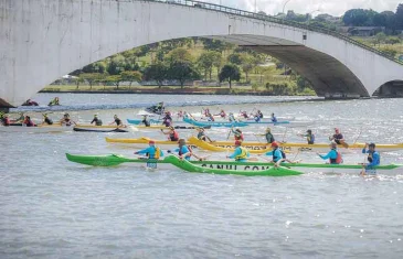 Brasília recebe no Lago Paranoá provas de natação, biathlon e canoa havaiana