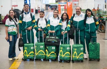 Estudantes do DF chegam a Uberlândia para os Jogos Escolares Brasileiros 2025