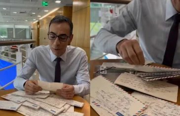 César Tralli se emociona ao encontrar cartas que escreveu para a mãe na juventude: ‘Gratidão por tudo que ela representa’