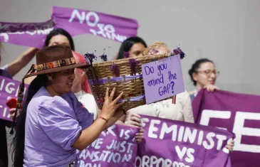 COP30: manifestantes protestam por transição justa e financiamento climático