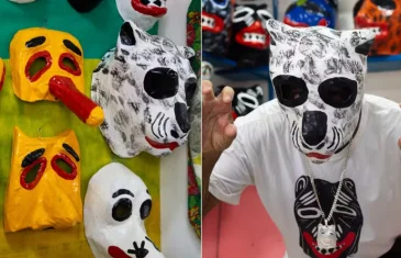 ‘La ursa’, máscara símbolo do Carnaval de Olinda e destaque em ‘O Agente Secreto’, ganha exposição no Catete