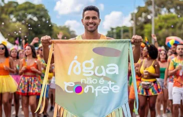 Durante o Carnaval, campanha chama atenção para o uso consciente de água