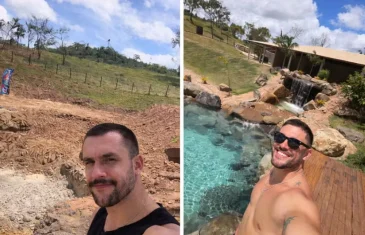 Arthur Picoli viraliza com praia artificial; relembre outros famosos que construíram praias e lagos em casa